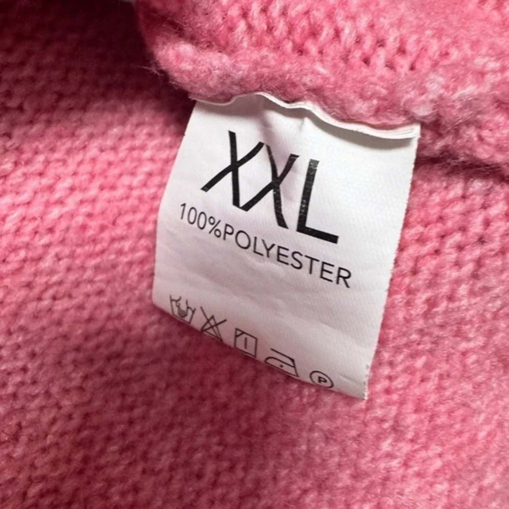 Pink Pullover Sweater XXL Long Sleeve Casual Comfort Oversized‎ crew neck